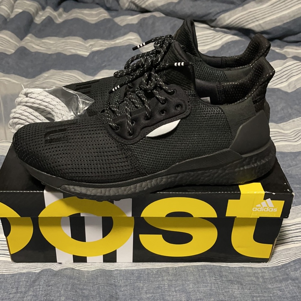 adidas Pharrell Williams Solar HU Ultraboost. Size 9. Like new. Black color.